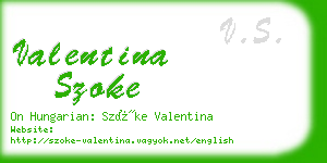 valentina szoke business card